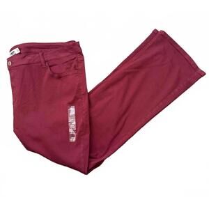 NEW M. Jeans by Maurices with Repreve Size 22W Red Wine Slim Boot Mid Rise